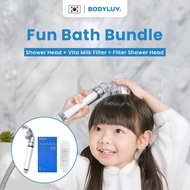 Dekorea Bodyluv Fun Bath Bundle / Bodyluv Shower Bundle/Puresome Shower Head, Puresome Filter &amp; Baby Powder Milk Filter