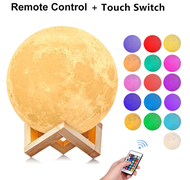 Lampu Tidur Bulan Moon 16 Warna RGB + Remote Lampu Tidur Unik Moon Lamp