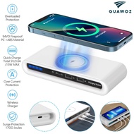 ช่องเสียบเครื่องชาร์จ USB 15W เครื่องชาร์จไร้สาย USB หลายพอร์ตไฟ LED PD ชาร์จเร็วเหมาะสำหรับ Apple H