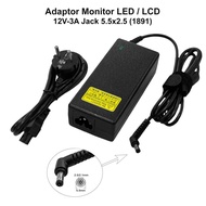 Universal Adapter for Led Monitor 12V Lcd/ - 3A jack 5.5*2.5 (1891)