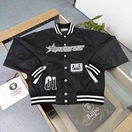 2023秋冬新款AAPE猿人刺繡字母勛章棒球領教練夾克外套