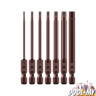 【DOOL】65mm H1.5-H6 Alloy Steel  Hex Head Screwdriver Bits Screw Driver Tools