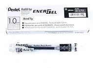 Pentel Refill Ink for BL60 EnerGel Liquid Gel Pen, 1.0mm, Metal Tip, Black Ink, Box of 12 (LR10-A-12)
