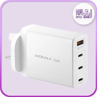 MOMAX - MOMAX ONEPLUG GaN 100W 3 USB-C PD + 1 USB CHARGER 四輸出快速充電器 白色 - UM22UKW