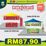 Pakej Gerai Banner/Buting Set /Untuk 10ft(kaki) X 10ft(kaki) Kanopi Gerai