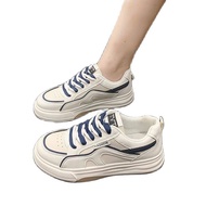 SY SHOP รองเท้าผ้าใบหญิง รองเท้าผ้าใบสีขาว ผ้าใบทรง Sport สายเท่ห์ รองเท้าผ้าใบเกาหลี รองเท้าผ้าใบเสริมส้น NO.2