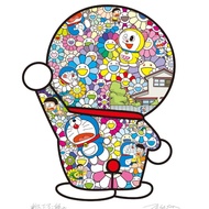 村上隆 / 限量1000 " Doraemon in the Field of Flowers" 多啦a夢 叮噹 親筆簽名 art print 版畫 takashi