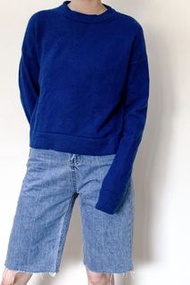 UNIQLO U系列純羊毛毛衣 90% 羊毛 10% cashmere  全長：51cm  毛衣 衣服 藍色 土耳其藍