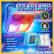 SOLAR Camping Lamp Rechargeable Portable Power Bank Solar Power Bank Lampu Solar Hazard Car Emergenc