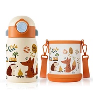 Fjbottle 400ml Kids Water Cartoon Pattern Cup Stainless Steel Insulated Bottle Children Thermos With