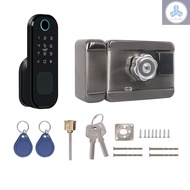 Tuya WiFi No Wiring Waterproof Fingerprint Lock Digital Code Electronic Door Lock For Home Security Compatible with Google Home Amazon Alexa Tolo4.29