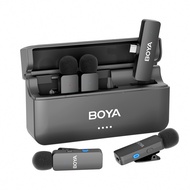 Boya BY-V4 Bốn-Kênh Không Dây Micro dây chuyền Mini Micro cài ve áo Với Sạc Lưu Trữ Box Đối Với iPho