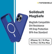 RhinoShield SolidSuit MagSafe iPhone 15/15 Plus/15 Pro/15 Pro Max Smooth Case 14/14 Pro Max TPE Casing 11ft Drop Protection Dirt Resistant Cover