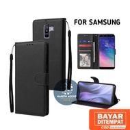Samsung J6 J6 Plus J7 J7 Plus J7 Pro J7 Prime J8 Flip Leathter Case Leather Wallet Cover Softcase Flip Cover Wallet Hp Wallet Cover