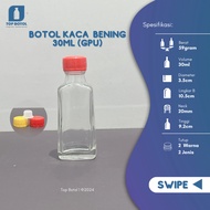 30ML GPU GLASS BOTTLE / 30ML MASSAGE OIL BOTTLE / 30ML FLAT GLASS BOTTLE