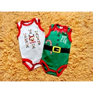 Christmas Onesie Elf Reindeer Sleeveless Onesie
