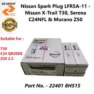 Nissan Spark Plug LFR5A-11 - Nissan X-Trail T30 Serena C24NFL & Murano Z50 2.5 ( 22401 8H515 ) - 4pc