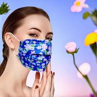 Floral Face Mask Flower Mask Womens Mask Bunga Wanita 10pcs Disosable Fashion Face Mask Adult Masker