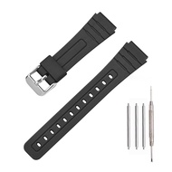 TPU Watch Strap Compatible for Casio F-91W/F-84/F-94/F-105/F-108/A-158/A-168 Men's and Women's 18mm 