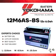 12M6AS-BS 12M6 YOKOHAMA BATTERY GEL YAMAHA SUZUKI MODENAS MR2 DEMAK DTM150 DZM200 ( 12V 6AH ) RUNFIR