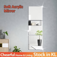 HD Mirror wall sticker Self-adhesive Soft Mirror Stickers Toilet Bathroom Mirror soft Acrylic mirror 亚克力镜子