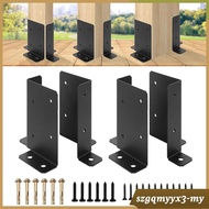 [Toolroom] 4Pcs Adjustable Post Base Brackets Hardware High Hardness Heavy Duty Support Bases Fit 2x