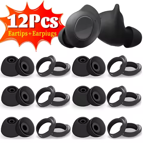 6/3Pairs for Samsung Galaxy Buds FE Wireless Earphone Wingtips Silicone Earplugs Anti-slip Ear Tips 