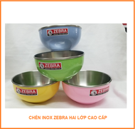 CHÉN INOX ZEBRA HAI LỚP 11CM - 124002- Hàng cao cấp