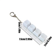 4 Keys Button Keycap Fidget Keychain Keyboard Key Toy Keyboard Clicker Toy Keyboard Cube Button Clic