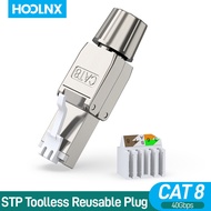 HOOLNX Toolless ขั้วต่อ RJ45 CAT8 / CAT7 / CAT6A Stp/utp เครื่องมือฟรีปลั๊กเชื่อมแบบนำกลับมาใช้ใหม่ไ