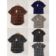 KEMEJA Men's Premium Short Sleeve Flannel Shirt/Premium Short Sleeve Plaid Shirt