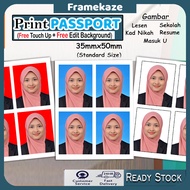 Passport Size Photo Printing / Ukuran Passport / ID Photo Printing Service / Cuci Gambar Saiz Passport (operate in MCO)