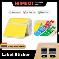 NIIMBOT B31 B4 Pure Colour Sticker, Custom Waterproof Refill Paper Tape Roll for Label Printer