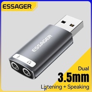 ESSAGER USB Sound Card External OTG Portable AUX 3.5mm - ES-OTG21