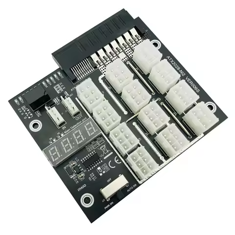 Breakout Board For HP Server Power 500W 80W Converter Board 12Port 6Pin LED 12V GPU PSU Server Power