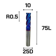 END MILL CORNER HRC65° 4F  ดอกเอ็นมิลคอลเนอร์ HRC 65° 4ฟัน