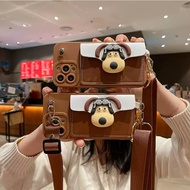 for iPhone 17 Air 16E 15 16 14 13 12 Mini 11 Pro Max 6 6S 7 8 Plus X XS Max XR Wallet Strap Wallace 