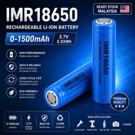 🔥 IMR18650 Rechargeable Battery 3.7V 1500mAh 5.55Wh Li-ion Cell | Ready Stock Malaysia