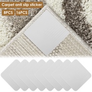 8/16 Pcs Rug Tapes Square Carpet Pads Self Adhesive Rug Gripper Pads Nonslip Under Rug Carpet Tape W