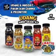 Udang Kering Pakan Ikan Channa Maru YS Auranti Limbata Pulchra - 15gr