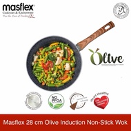 Masflex 28 cm Olive Induction Non Stick Wok