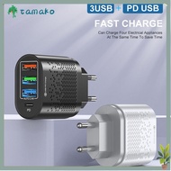 TAMAKO Charger Adapter Fast 48W Type C 3 USB Charger for   Huawei
