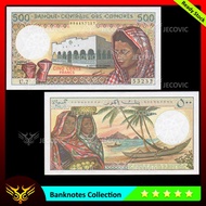 COMOROS 500 FRANCS 1976 , UNC , Uang Asing
