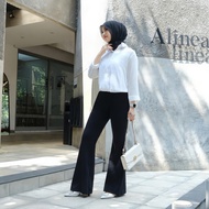 Flare Pants - Highwaist Flare Pants - Women's Semi-Cutbray Culottes