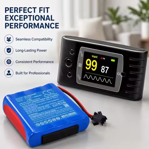 Replacement 7.4V 5000mAh Medical Battery for CONTEC CMS-60C Handheld Pulse Oximeter, CMS800, CMS900 