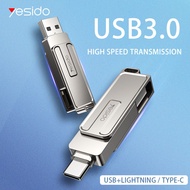 Yesido USB 3.0 Flash Drive For Iphone With 2 In 1 USB - A To Lightning Interface Usb3.0 Pendrive For