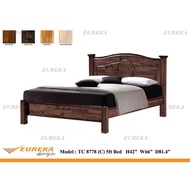 EUREKA 8778 Queen Bed Solidwood / Katil Kayu Solid Wood (Delivery &amp; Installation Klang Valley)