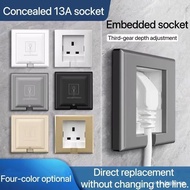 【In stock】13A Household Hidden Socket with Waterproof Cover Socket, Splash Resistant Socket/Stock, 4 Colors DILD 9C8Q