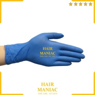 100PCS Disposable Medical Nitrile Examination Blue Hand Gloves Sarung Tangan (S 85mm / M 95mm / L 10