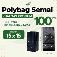 Seedling polybags containing 100 pcs, size 15x15 Nursery | Polybag Polybek seedling 15 x 15